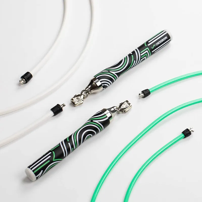 Crossrope Get Lean Set — slim handles with the 1/4 lb and 1/2 lb ropes