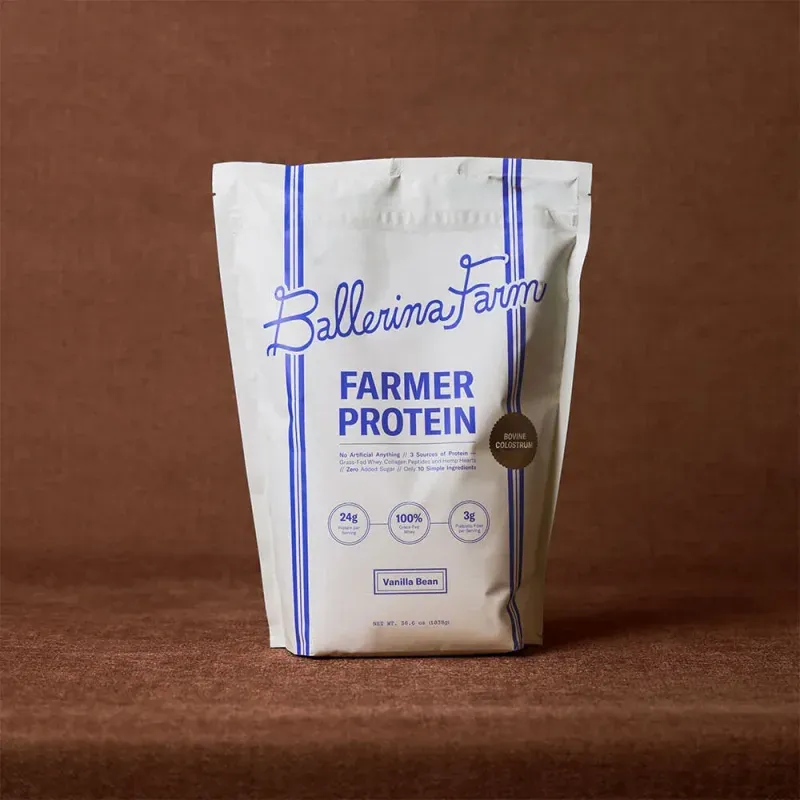Ballerina Farm Grass Fed Whey Protein Powder, Vanilla Bean