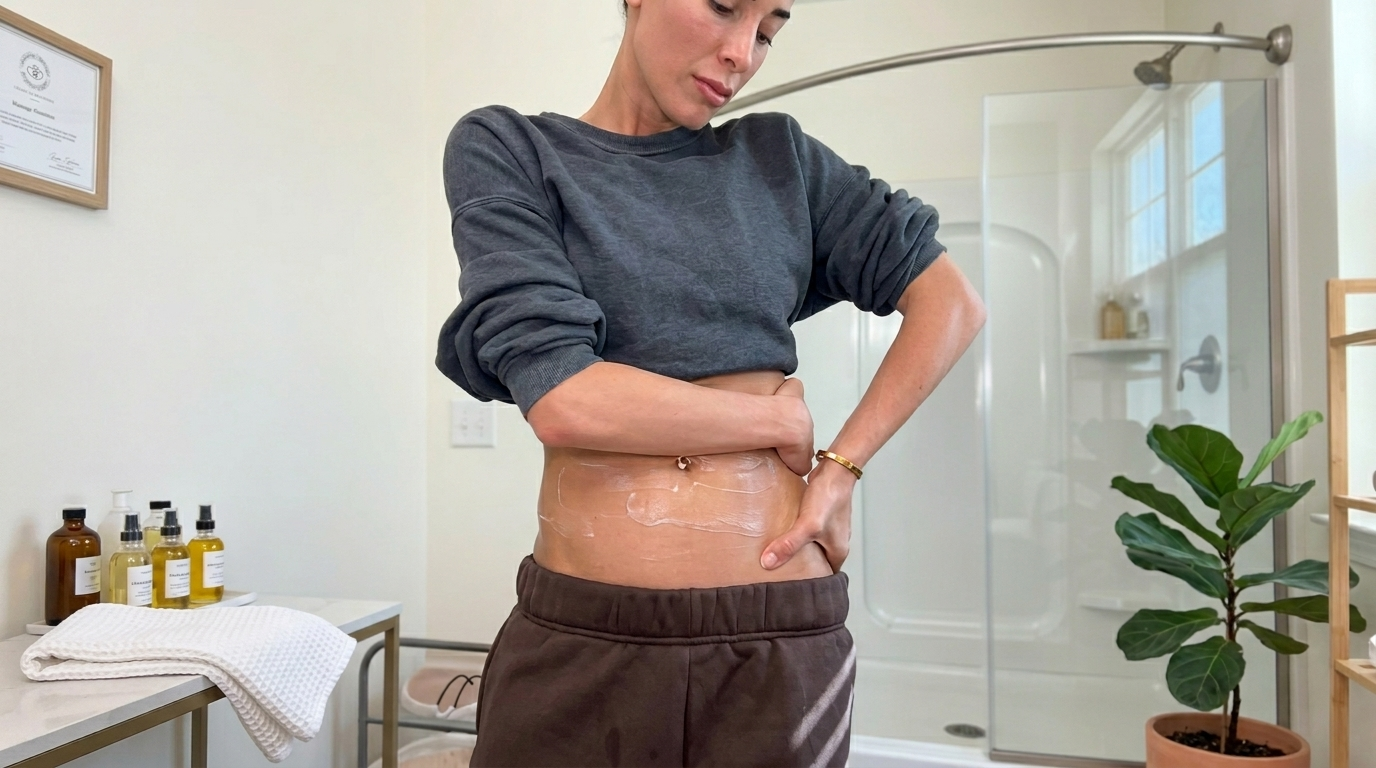 Lymphatic Drainage Massage for Stomach (Step-By-Step Routine)